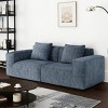 Modular Sofa With Oversized Sleeper Conversion, Cloud Velvet Couch Set With Deep Seats And Wide Armrests For Living Room-Maison Boucle - 2 of 4
