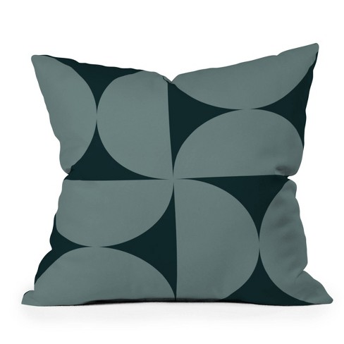 Colour Poems Bold Minimalism Outdoor Throw Pillow Green Deny