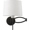 Livex Lighting 1 - Light Wall Light in  Black/Brushed Nickel - 2 of 4