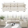 Modular Fabric 1+2+3-Seater Sectional Sofa Set with Hidden Storage and Convertible Layout - 2 of 4