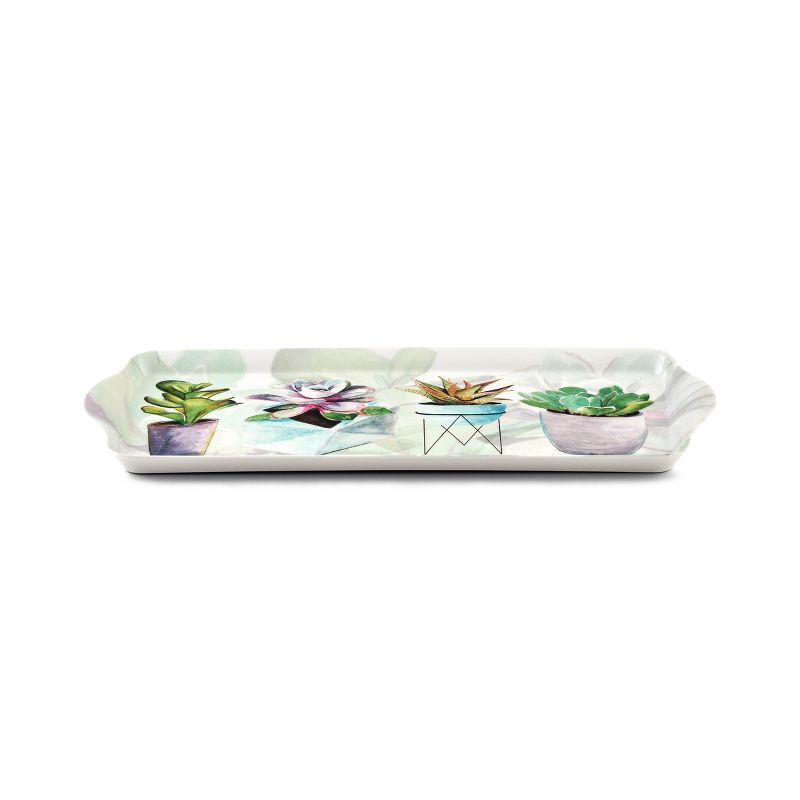 Pimpernel Succulents Melamine Sandwich Tray - 15.1" x 6.5", 2 of 7