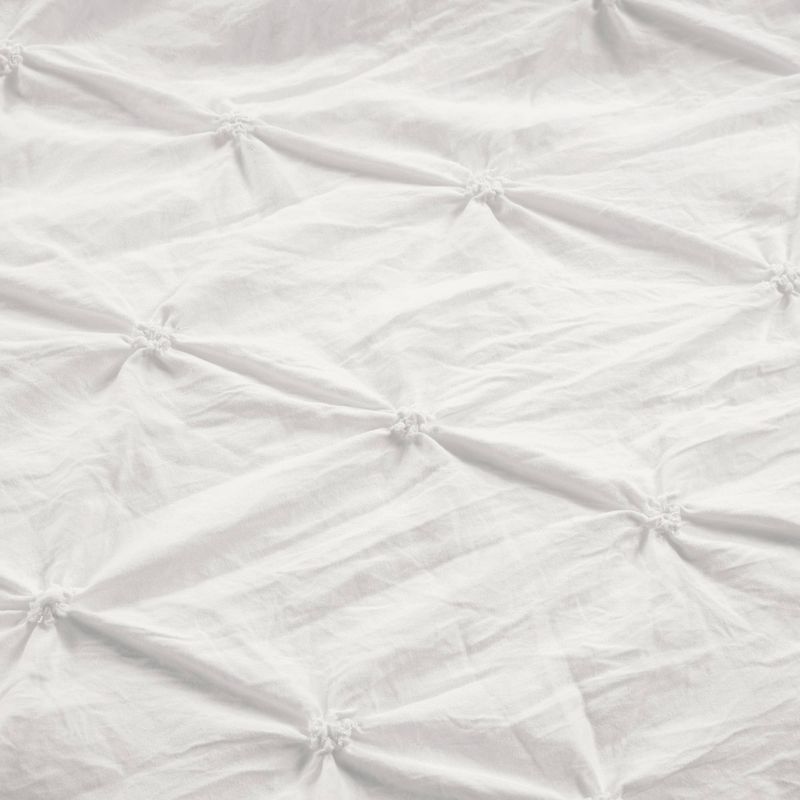 3pc Ravello Pintuck Soft Oversized Duvet Cover Set - Lush Décor, 4 of 10