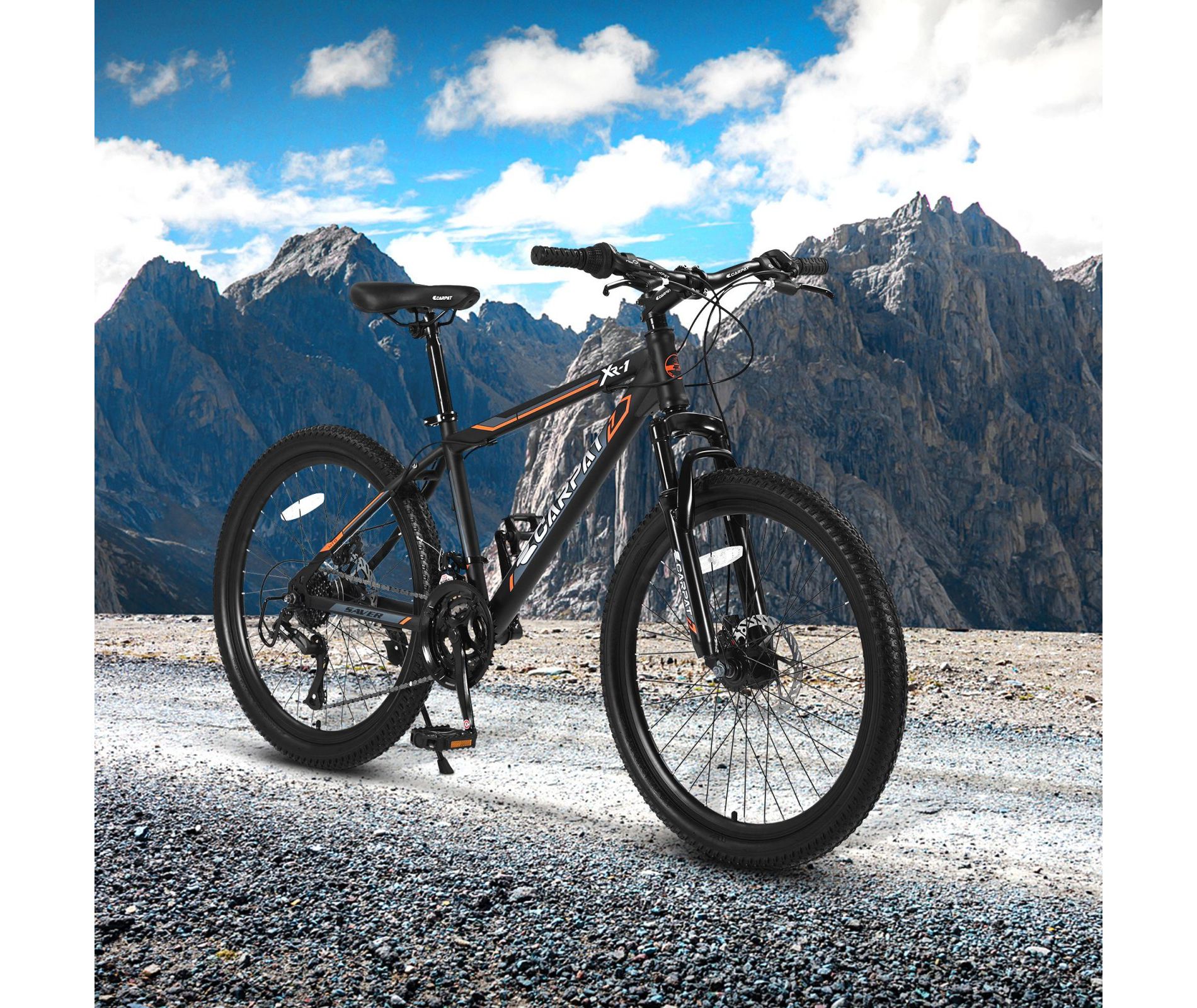 INFURNIC Bicycles 24 Inch Mountain Bike with Shimano 21 Speeds and Dual Disc Brakes for Teens, Orange, 56.3"*7.88"*28.35"
