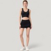 Anna-Kaci Active Women's Ribbed Sports Bra with Wide Straps and Scoop Neckline for Low to Medium Impact Activities - 4 of 4