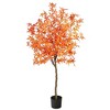 Nearly Natural 5-ft Autumn Maple Artificial Tree - 2 of 4