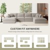 Whisen Oversized Chenille Sectional Compressed Sofa with Ottomans, No-Assembly Design - 4 of 4