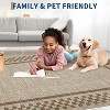 Washable Kitchen Runner Rug, Non-Slip, Soft Modern Low Pile Checkered Hallway Rug for Bedside, Bathroom, Living Room - 3 of 4