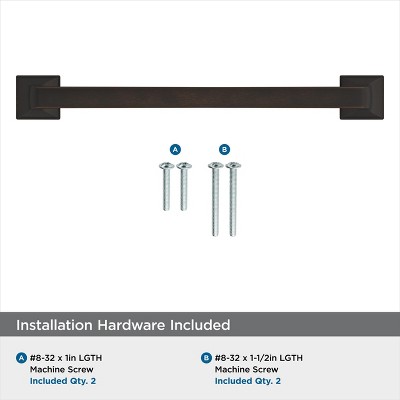 Traditional Oil-Rubbed Bronze Arch Cabinet Pull with Mounting Hardware