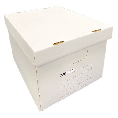 10pk Storage Filing Box Medium Duty Letter/Legal - up&up™: Paperboard File Sorters, White, 16.3"x12.8"x10.5"