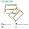Unique Bargains Zinc Alloy Durable Multipurpose Tri Glide Metal Buckles for Bags 6 Pcs - 2 of 4