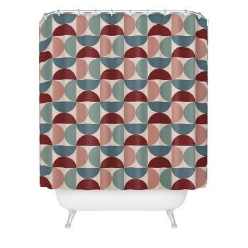 Color Poems Geometric Shapes Shower Curtain Cream - Deny Designs