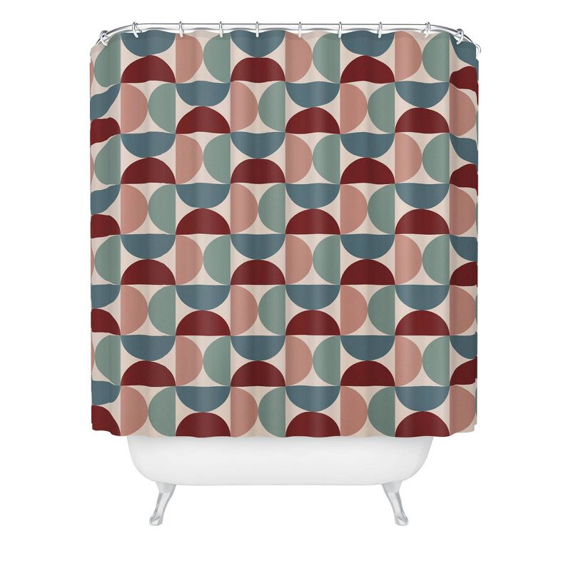 Color Poems Geometric Shapes Shower Curtain Cream - Deny Designs, 1 of 4