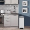 Innovaze 45L / 11.9 Gal Slim Trash Can with Soft-Close Lid & Step Pedal, Family-Friendly Waste Bin for Kitchen, Bathroom, or Office - 3 of 4