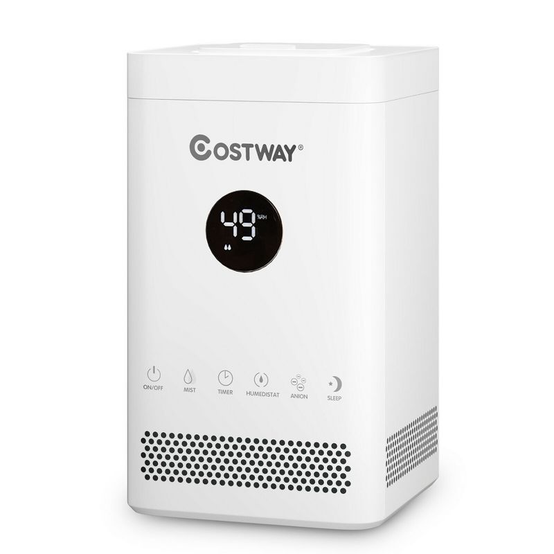 Costway 3.5L Quiet Top Fill Air Humidifier w/ 3-Level Mist Timer Sleep Mode for Bedroom, 1 of 11