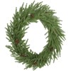 SEVOBAL Wreaths 36 inch Christmas Wreath, Artificial Norfolk Pine Wreath with Pine Cones and Realistic Branches for Door, Green, 36"*36"*5.9" - 2 of 4
