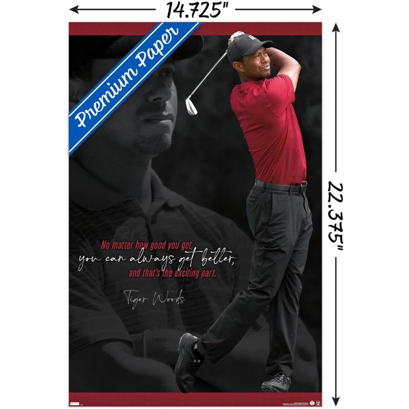Trends International Tiger Woods - Always Get Better Unframed Wall Poster Prints, 3 of 7