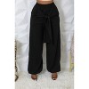 Slickblue Women's High-Waisted Stretch Pants, Elastic Waist, Pockets, Cuffed Bottoms, Color Options, Size S-L - 2 of 4