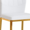 Kumasinova 37" Mid Century Dining Chairs Set of 4/6,Breathable PU Leather Kitchen Chairs with Shell Design,Ergonomic Kitchen Chairs with Backrest - 3 of 4