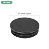 Unique Bargains Round Plastic Hole Plugs Patio Chairs Fences Metal Tubing Leg Cap Black - 3 of 4