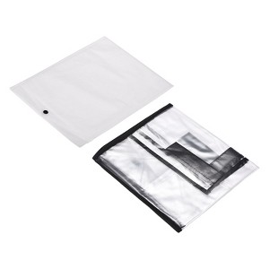 Unique Bargains PVC Waterproof Universal Suitcase Luggage Dust Cover with Fastener Transparent 1 Pc - 1 of 4