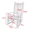 VYNXARIA Elegant White Wooden Porch Rocker Chair for Relaxation - Classic Design,Comfortable Seating£¬without mat - 3 of 4