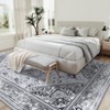 Washable Vintage Oriental Rug Non Slip Low Pile Rug Soft Throw Floor Cover Retro Medallion Indoor Carpet for Living Room Bedroom - 4 of 4