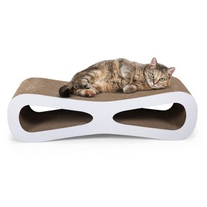 Mewoofun Cat scratcher cat toy corrugated cardboard, Natural, 29.5"*8.5"*7.5" - 1 of 4