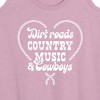 Women's - Instant Message - Dirt Roads, Country Music, & Cowboys Graphic Racerback Tank - 2 of 4