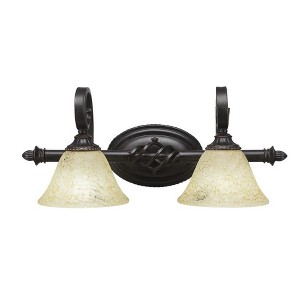 Toltec Lighting Elegante 2 - Light Vanity in  Dark Granite with 7" Italian Marble Shade - 1 of 1