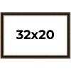 PosterPalooza | Ornate Brown Picture Frame - UV Acrylic, Backing Board, Hanging Hardware Included - 2 of 4