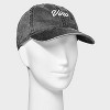 Women's Cotton Baseball Hat - Mighty Fine Black Wash - 2 of 4