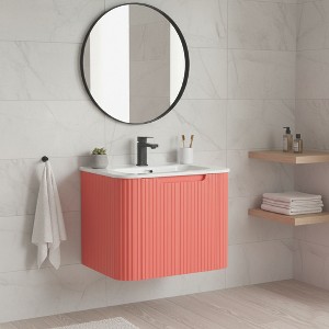 Caskvalley Modern Bathroom Vanity with Straight Fluted Design - Sink Included - 1 of 4
