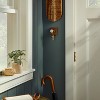 Metal and Faux Marble Single Gold Hook on Acacia Wood - Threshold™: Wall Towel Hook, Decorative, Multicolored, 3" Length - 2 of 3