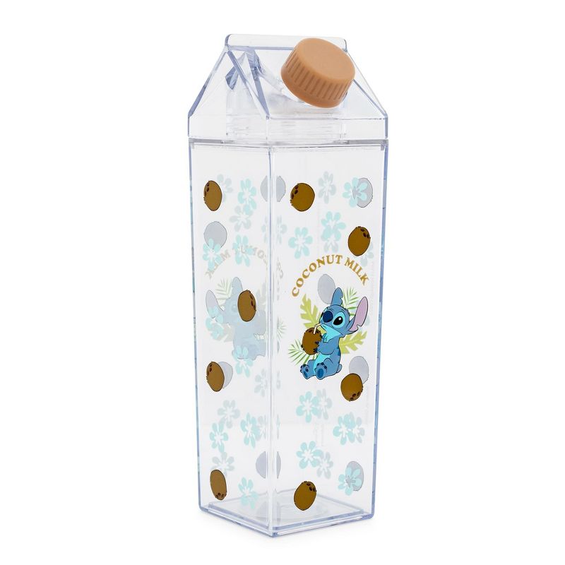 Silver Buffalo Disney Lilo & Stitch Coconuts Plastic Milk Carton Bottle | Holds 16 Ounces, 1 of 7
