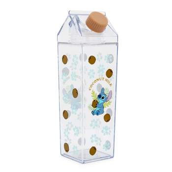 Silver Buffalo Disney Lilo & Stitch Coconuts Plastic Milk Carton Bottle | Holds 16 Ounces