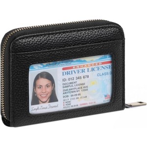 FATMOON Leather Wallet For Women - RFID Blocking Stylish & Compact Card Holder with ID Window Slim Design for Everyday Use,Travel,Work - 1 of 4