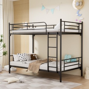 Queen Size Metal Platform Bed with LED Lights and Charging Station - 1 of 4