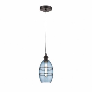 Vaz - 1 Light Cord Hung Mini Pendant In Industrial Style-8.13 Inches Tall and 5.88 Inches Wide - 1 of 1