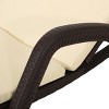 Waverly Patio Faux Wicker Chaise Lounge Beige - Christopher Knight Home: Water-Resistant, Iron Hardware, Polypropylene Frame - 4 of 4