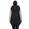 Women's Long Puffer Vest with Hood - S.E.B. By SEBBY - 4 of 4