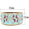 Slickblue Rose Gold Stainless Steel Ring, Rose Crystals, Women's Ring, Multicolor Design, Epoxy Finish, Size 5-10 - 2 of 4