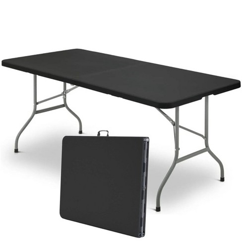 SUGIFT 6 ft Plastic Folding Table Portable Fold-in-Half Table - image 1 of 4