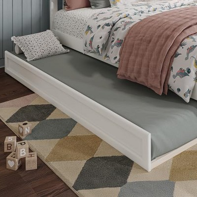 AFI Furnishings AFI Twin Solid Wood Mid-Century Modern Trundle in White
