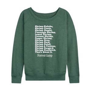 Women's - Forrest Gump - Bubbas Shrimp List Lightweight French Terry Slouchy - 1 of 4