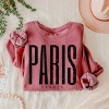 Simply Sage Market Paris France Distressed Lightweight Garment Dyed Sweatshirt - 3 of 4