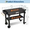 Folding Grill Carts, Heavy-Duty Outdoor Kitchen Cart, Foldable Prep Table with Wheels, Trash Holder & Tool Hooks for Patio, Camping, BBQs - 2 of 4