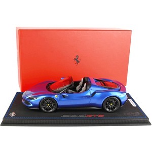 Ferrari 296 GTS Blu Corsa Blue Metallic with DISPLAY CASE Limited Edition to 296 pieces Worldwide 1/18 Model Car by BBR - 1 of 4