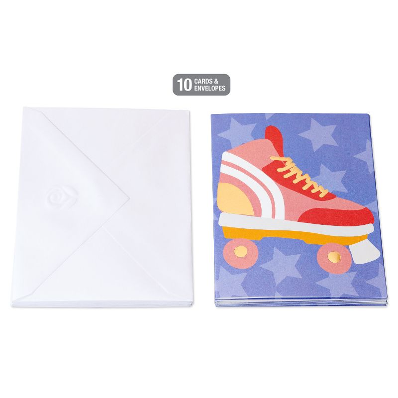 10ct Blank All Occasion Card, Roller-skates, 4 of 7
