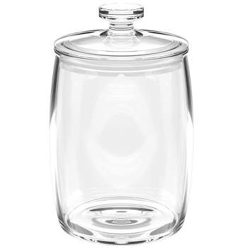 Amici Home Arlo Collection Glass Canister Cookie Jar, Food Safe, Push Top Lid and Plastic Gasket