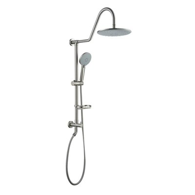 Matte Black Wall Mounted Rain Shower System with Handheld